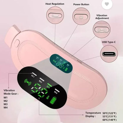 Cordless Heating Pad — 3 Heat Settings & 4 Massage Modes