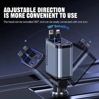 4-in-1 Fast Charging USB-C Car Adapter
